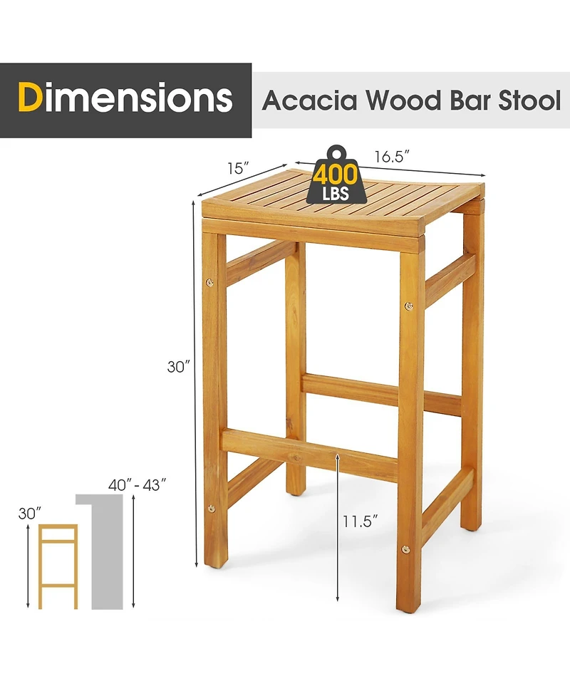 Slickblue 30-Inch Height Bar Chair with Saddle Shaped Seat and Sturdy Footrest