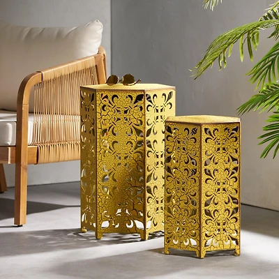 Streamdale Fleur-de-Lis Nesting Tables for Timeless Elegance