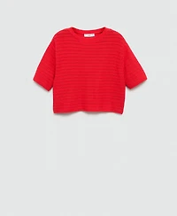 Mango Women's Openwork Details Knitted Jumper