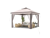 Slickblue 11 x Feet 2-Tier Pop-Up Gazebo Tent Portable Canopy Shelter Carry Bag Mesh