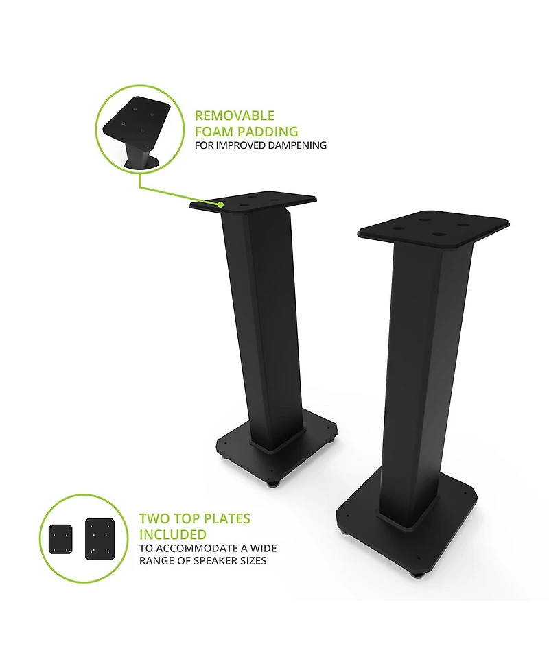 Kanto SX26 26" Tall Fillable Speaker Stands with Isolation Feet - Pair