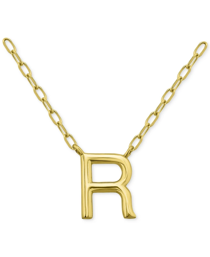 Giani Bernini Initial R Pendant Necklace in 18k Gold-Plated Sterling Silver, 16" + 2" extender, Created for Macy's