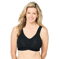 Comfort Choice Women's Plus Wireless Front-Close Lounge Bra