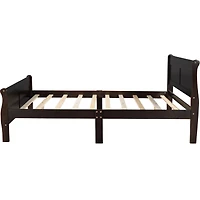 Streamdale Queen Wood Platform Bed With Headboard And Wooden Slat Support