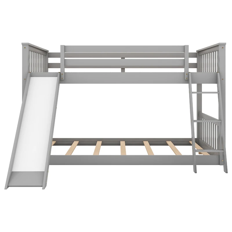 Streamdale Full Over Bunk Bed With Convertible Slide And Ladder
