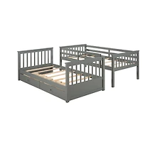 Streamdale Twin-Over-Twin Bunk Bed With Ladders And Two Storage Drawers