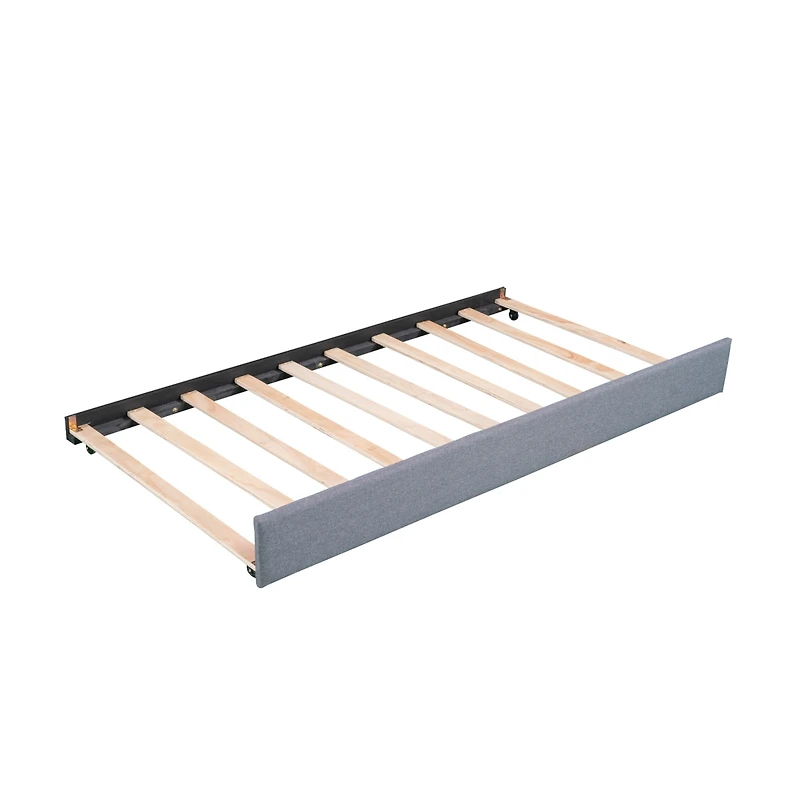 Streamdale Upholstered Double Twin Daybed With Trundle And Drawer