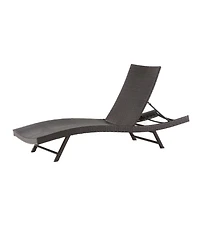 Simplie Fun Serene Modern Outdoor Chaise Lounge with Adjustable Back