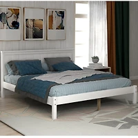 Streamdale Queen Platform Bed Frame, Wood Slats