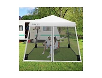 Slickblue 10 x 10 Feet Pop Up Canopy with with Mesh Sidewalls and Roller Bag