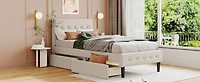 Streamdale Twin Upholstered Platform Bed With 2 Drawers