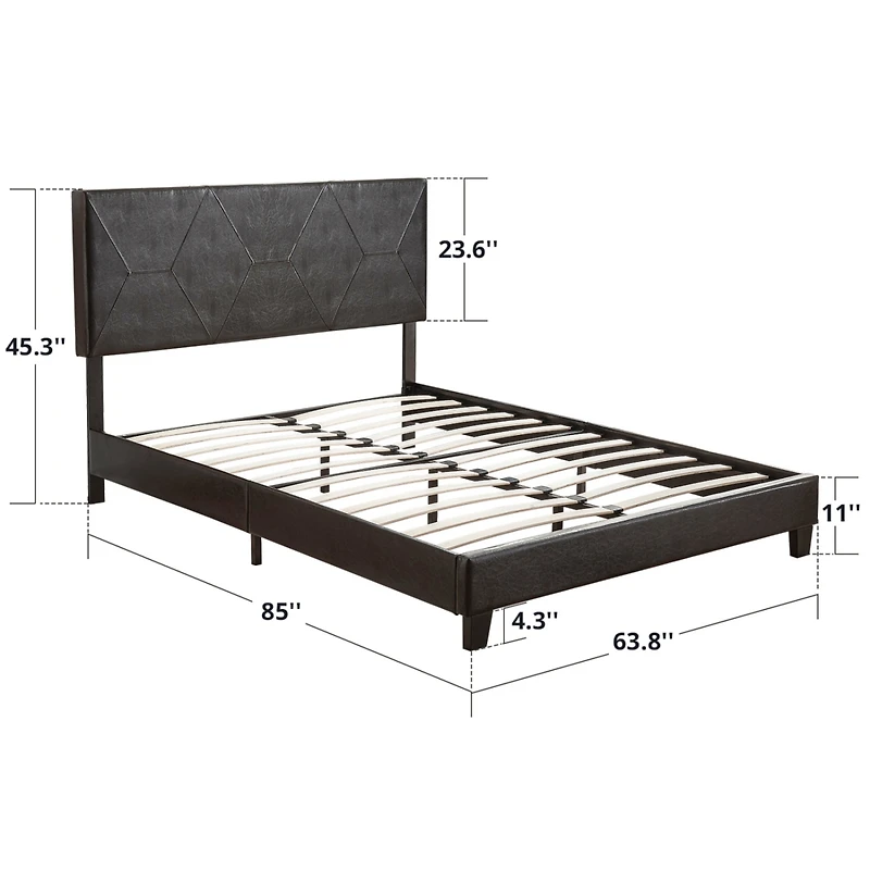Streamdale Queen Pu Upholstered Platform Bed Frame