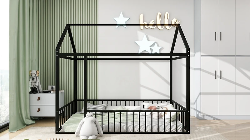 Streamdale Twin Metal Bed with Fence
