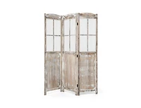 Slickblue 6 Feet Folding Privacy Screen-Coffee