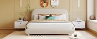 Teddy Fleece Platform Bed - Queen