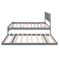 Streamdale Full Platform Bed With Adjustable Trundle