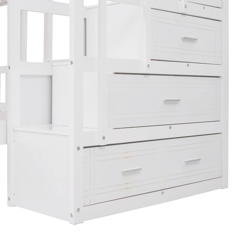 Streamdale Triple Bunk Bed with Drawers and Rails