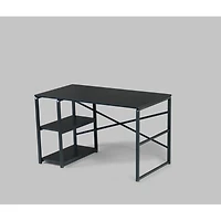 Streamdale Sage Metal Frame 47 Wooden Top 2 Shelves Writing And Computer Desk