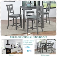Simplie Fun Elegant 5-Piece Counter Height Dining Set