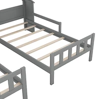 Streamdale White Twin Platform Bed with Headboard and Nightstand