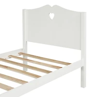 Streamdale Twin Bed Frame with Wood Slats, Headboard, and Footboard