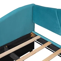 Streamdale Upholstered Daybed Sofa Bed Twin With Trundle And Wood Slat