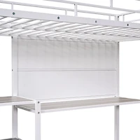 Streamdale Twin Loft Bed with Desk and Shelves