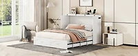 Streamdale Queen Size Wall Bed with Drawer and Charging Ports