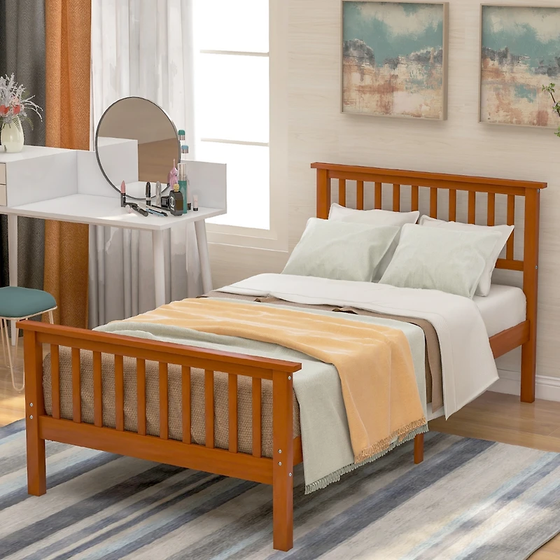 Streamdale Wood Platform Bed With Headboard And Footboard