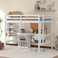 Streamdale Loft Bed with Desk & 2 Drawers