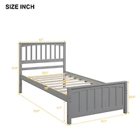 Streamdale Wood Platform Bed Twin