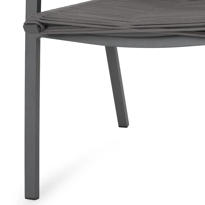 Streamdale Furniture Stylish and Comfortable Outdoor Dining Chairs with Rope Weave and Aluminum Frames