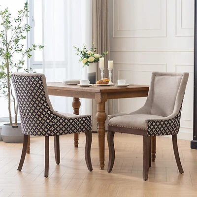 Streamdale Mid-Century Modern Dining Chair with Hand-Crafted Slot Seam Backrest