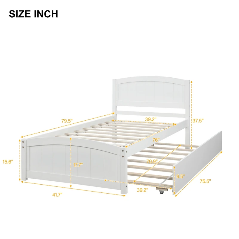 Streamdale Twin Platform Bed With Trundle