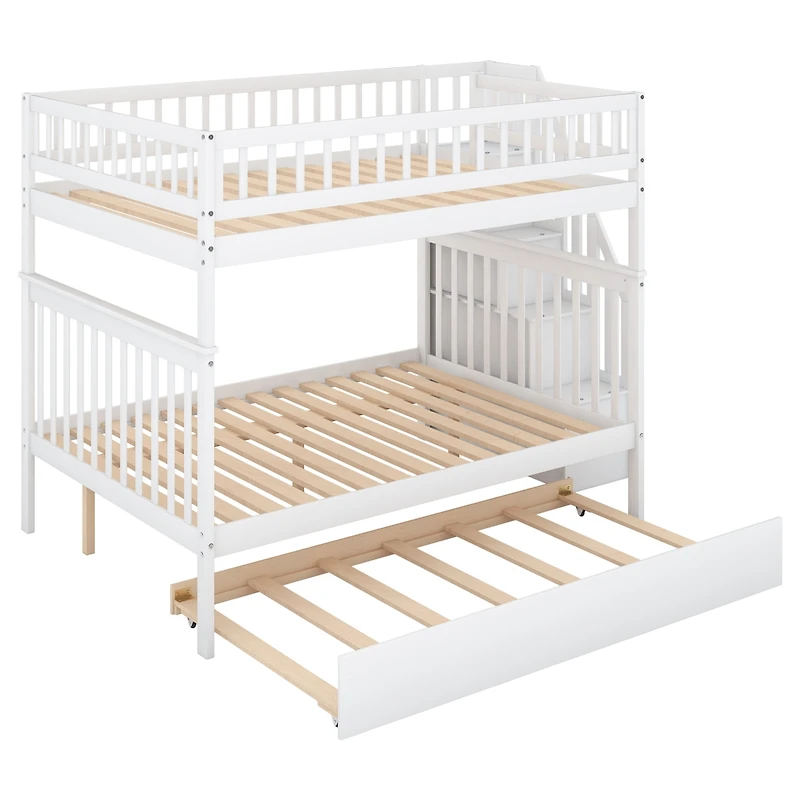 Streamdale Full Over Bunk Bed With Trundle And Staircase