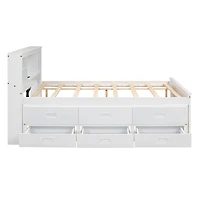 Streamdale Twin Platform Bed with Storage, Usb, Trundle, and Drawers