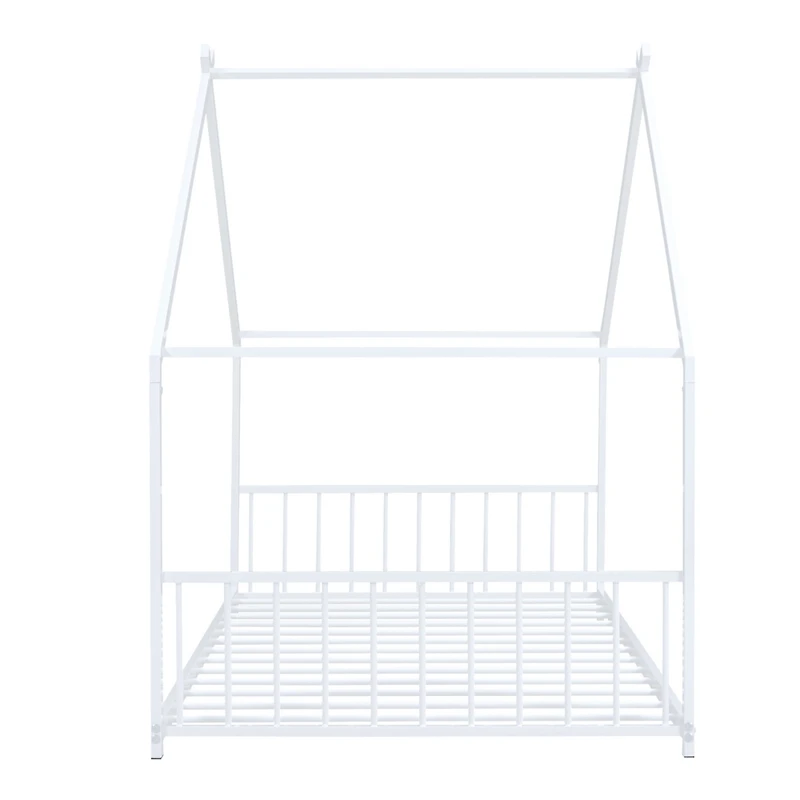Streamdale Twin Size Metal House Bed, Black