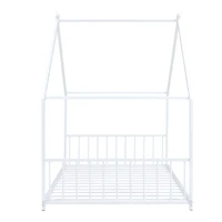 Streamdale Twin Size Metal House Bed, Black