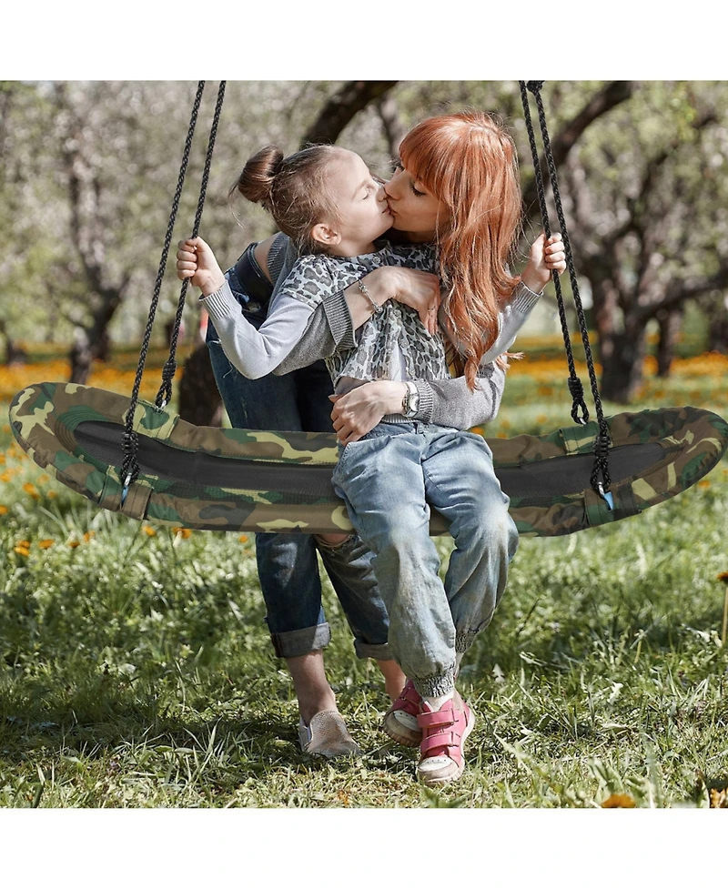 Slickblue Toddler Saucer Tree Swing Surf Outdoor Adjustable Swing Set