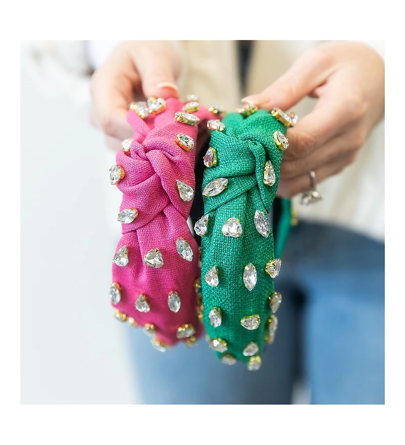 Women s Traditional Woven Headband - Green Gem