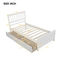 Streamdale Twin Size Platform Bed With Two Drawers