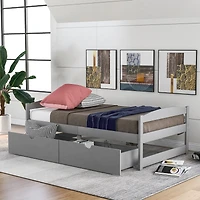 Streamdale Twin Platform Bed, With Two Drawers