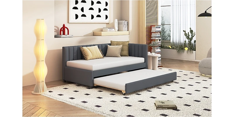 Streamdale Twin Upholstered Daybed with Trundle