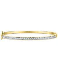 2-Pc. Set Diamond Bangle Bracelets (1/5 ct. t.w.) in 14k Gold-Plated Sterling Silver