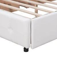 Streamdale Linen Platform Bed with Drawers