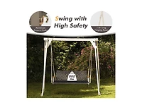 Slickblue 2-Person Rattan Hanging Porch Swing Chair