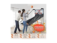 Slickblue Foldable Dual Shot Basketball Arcade Game with Electronic Scoring System