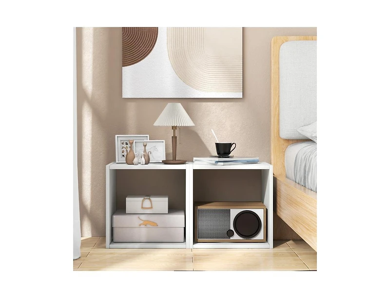 Slickblue Cube Storage Organizer Set of 2-White