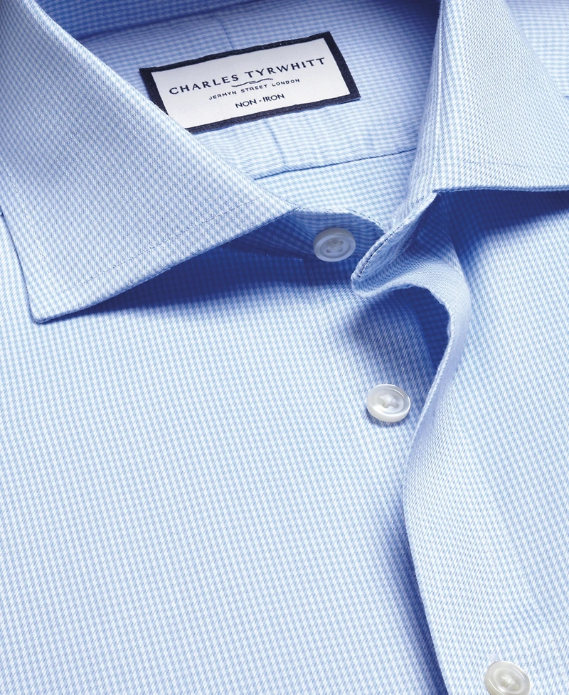 Charles Tyrwhitt Men's Slim-Fit Non-Iron Puppytooth Dress Shirt