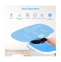 Slickblue Portable All-In-One Heated Foot Bubble Spa Bath Motorized Massager